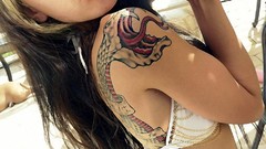 Eyes woman tattoos models nude