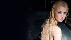 Eyes woman wet faces blondes big eyes models Allison Harvard 