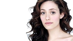 Eyes woman white background Actress brunettes emmy rossum