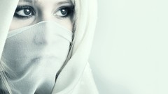 Eyes woman white background blondes models