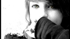 Eyes woman white background faces portraits grayscale