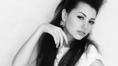 Eyes woman white background monochrome safura Azerbaijan 