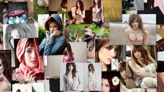 Eyes woman widescreen faces fashion smiling brunettes susan 