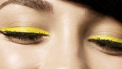 Eyes yellow eye shadow