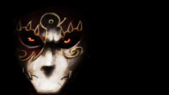 fable mask dark orange eyes fantasy art video games