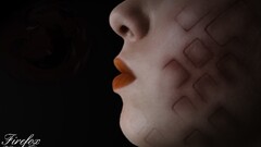 face Profile Women Simple Background lips nose