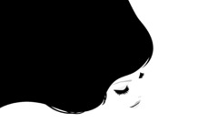 face Women artwork monochrome