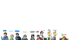 Facebook google youtube Twitter