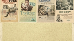 Facebook retro youtube Twitter