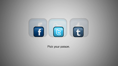 Facebook Twitter website Simple