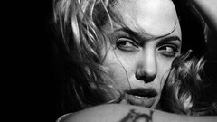 Faces Angelina Jolie grayscale