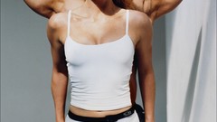 Faces blondes cleavage muscular boy shorts Peta Wilson