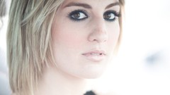 Faces blondes Simple Background hazel eyes eyeliner Collin Stark