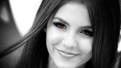 Faces brunettes woman black