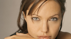 Faces brunettes woman blue