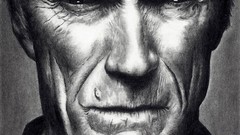 Faces clint eastwood illustrations artwork scans