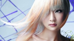 Faces hairstyle blondes asians long hair bangs models hair in 