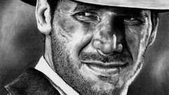 Faces indiana jones harrison ford illustrations artwork