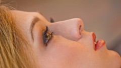 Faces looking up strawberry blonde hair Babes magazine Alaina 