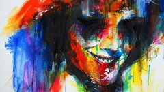 Faces multicolor artwork