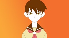 Faces schoolgirls anime girls brunettes school uniforms short 