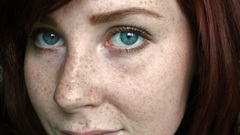 Faces woman blue eyes