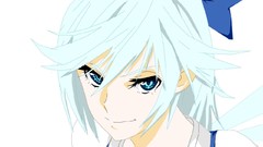 Fairies bows blue hair anime girls short hair touhou cirno hair 