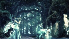 Fairies unicorns artwork fantasy art