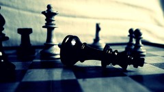 Fallen chess king