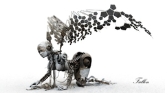 Fallen robot graphic