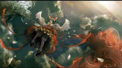 Falling down miko hakurei