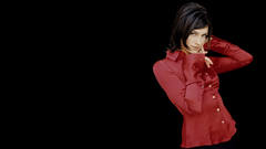 Famke Janssen black background