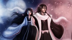 Fan art bleach flower petals kuchiki rukia Kuchiki byakuya