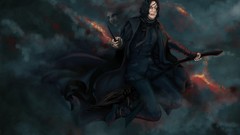 Fan art harry potter magic wand Severus Snape artwork robes 