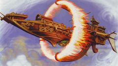 Fantasy airship artwork 1280x800 lyrandar
