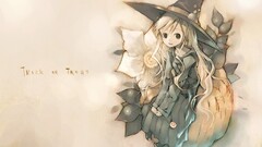 fantasy art anime girls fantasy girl witch hat Simple Background
