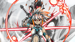 Fantasy art armor red