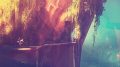 fantasy art artwork colorful horse Mountains