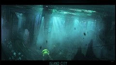 Fantasy art artwork underwater