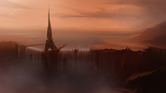 Fantasy art artwork waterfalls