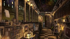 fantasy art Books interior Stars night shooting stars artwork