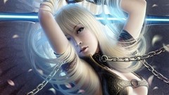 Fantasy art chains white