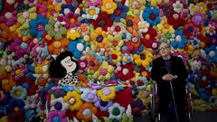 fantasy art colorful old people Men wheelchair