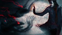 Fantasy art darkness red