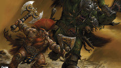 Fantasy art dwarfs orc