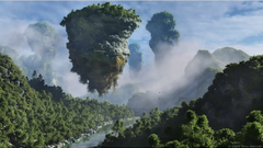 Fantasy art floating islands