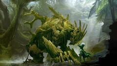 fantasy art guild wars 2 artwork digital art creature forest