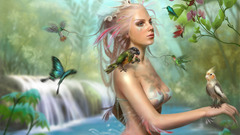 Fantasy art mermaids nymph