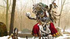 Fantasy art skeletons shaman