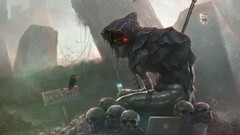 fantasy art skull video games